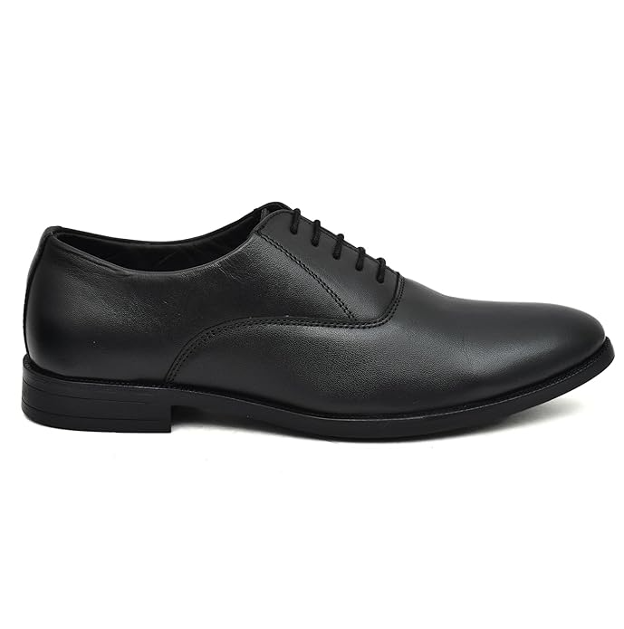 Men's Classic Black Formal Oxford Shoes with Sleek Lace-Up Design Attire Shoes for Men