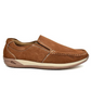 Men's Tan Suede Loafers with Contrast Stitching  Casual Slip-On Shoes For Men