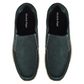 Men's Dark Grey Suede Loafers with Contrast Stitching Casual Slip-On Shoes For Men