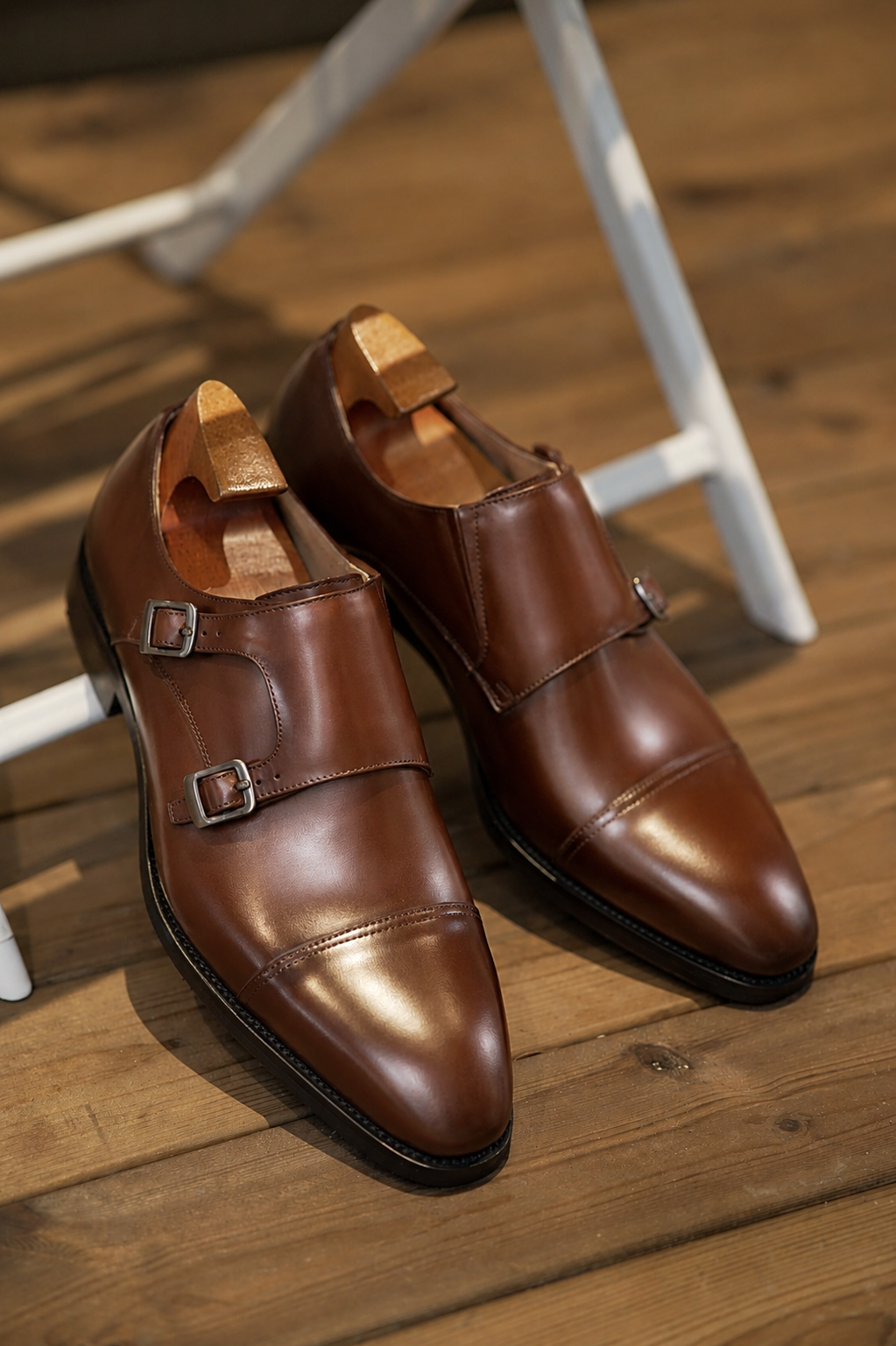 Classic Brown Monk Strap Footwear