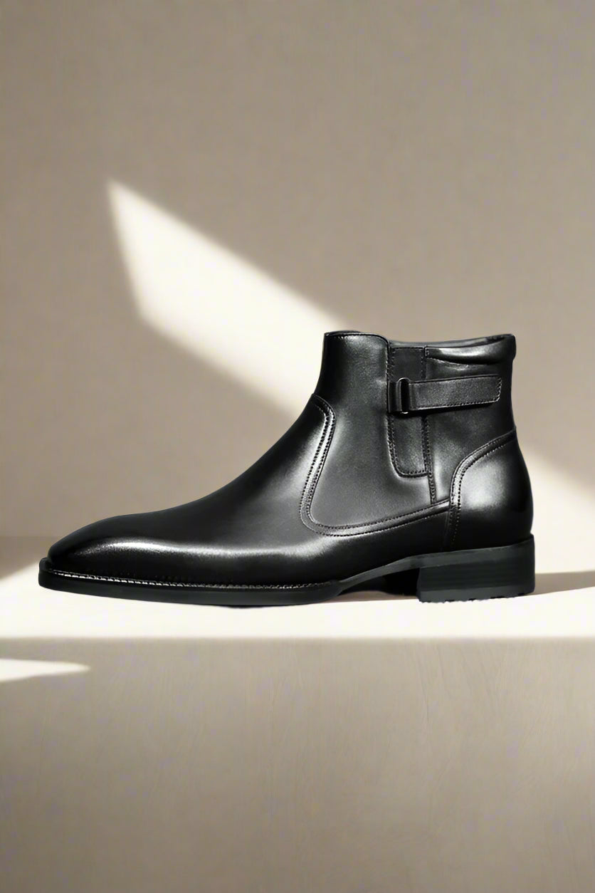 "Vortex" Black  Zipper Boot