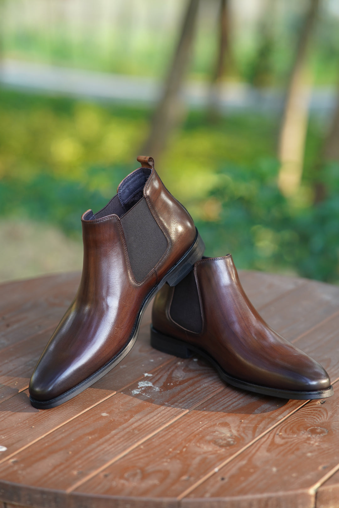 Men's Handmade Leather Chelsea Boots | Whole Cut, Slip-On, Casual, Ankle-High, Luxury Shoes