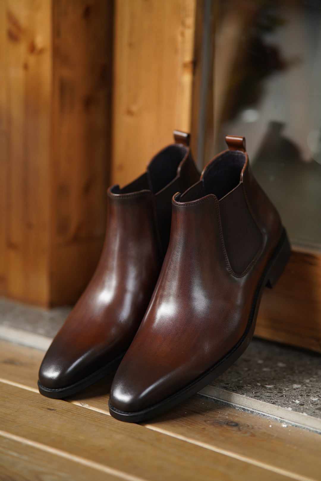 Men's Handmade Leather Chelsea Boots | Whole Cut, Slip-On, Casual, Ankle-High, Luxury Shoes