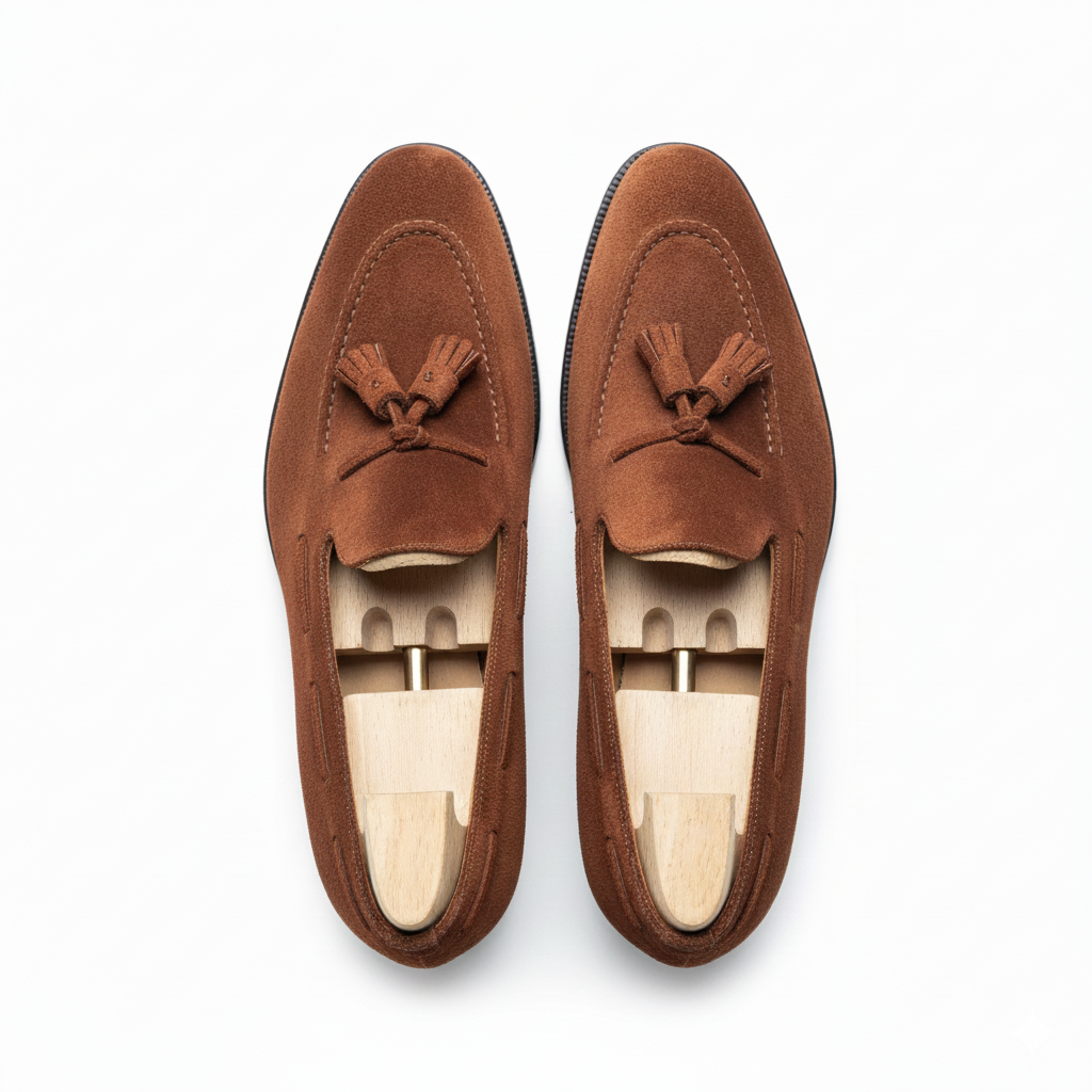 Tan Suede Loafers for Men – Minimalist Handmade Luxury Leather Shoes