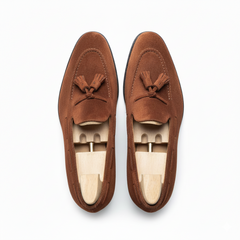 Tan Suede Loafers for Men – Minimalist Handmade Luxury Leather Shoes