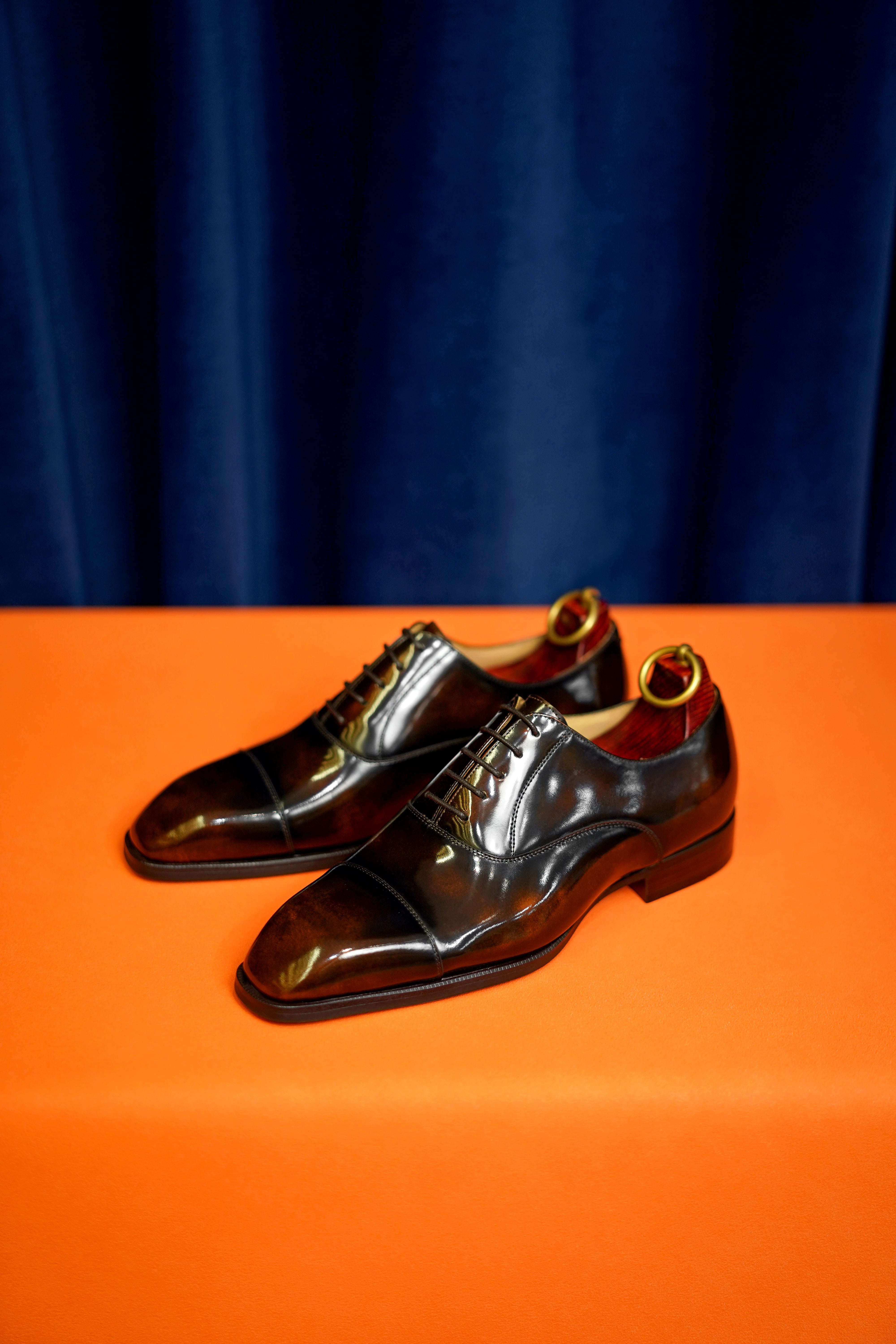 Cowhide Leather Balmoral Oxford Shoes