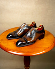 Cowhide Leather Balmoral Oxford Shoes