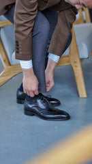 Artisan Crafted Wingtip Brogues in Black