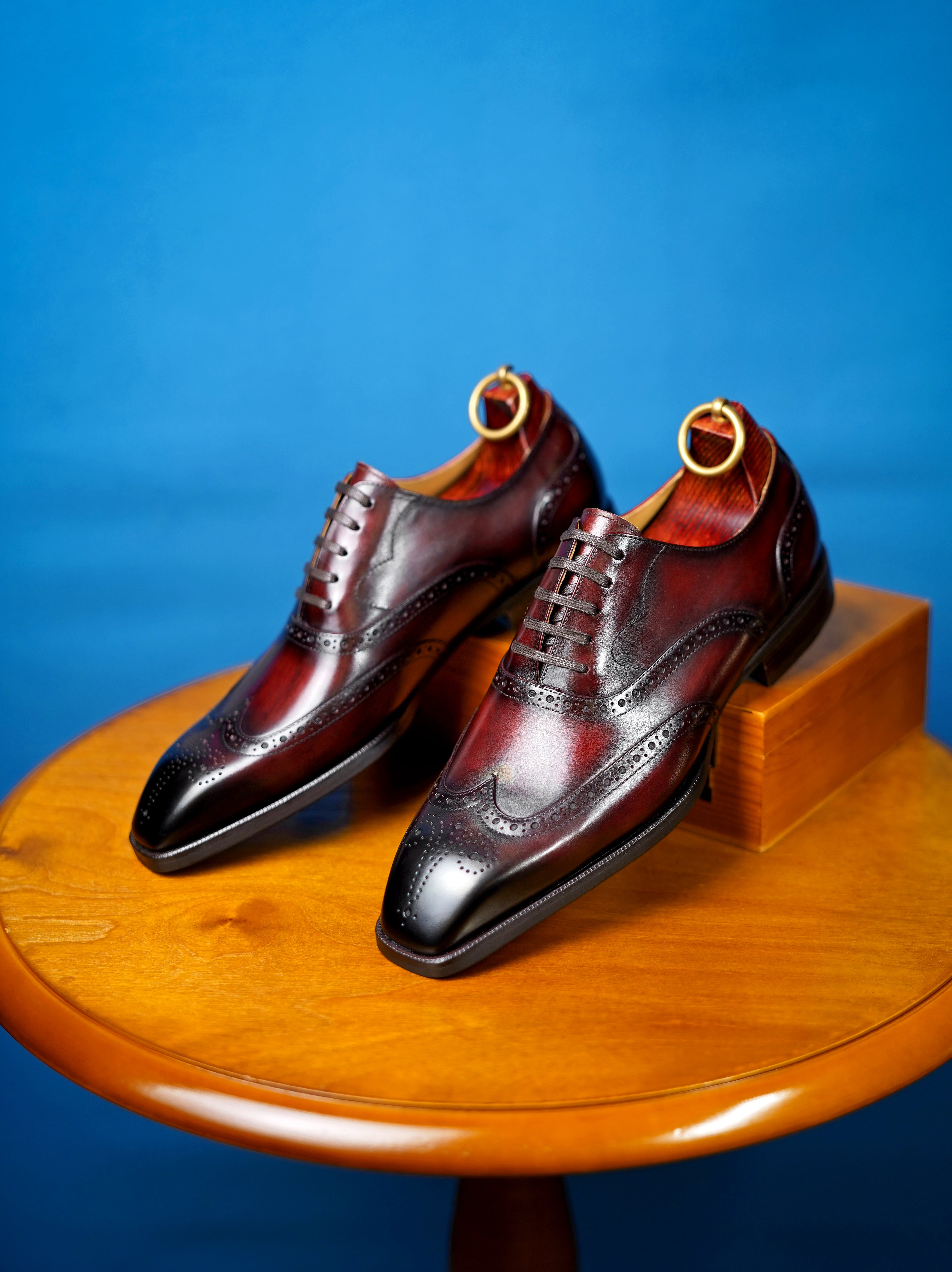 Bordeaux Wingtip Oxfords for Men