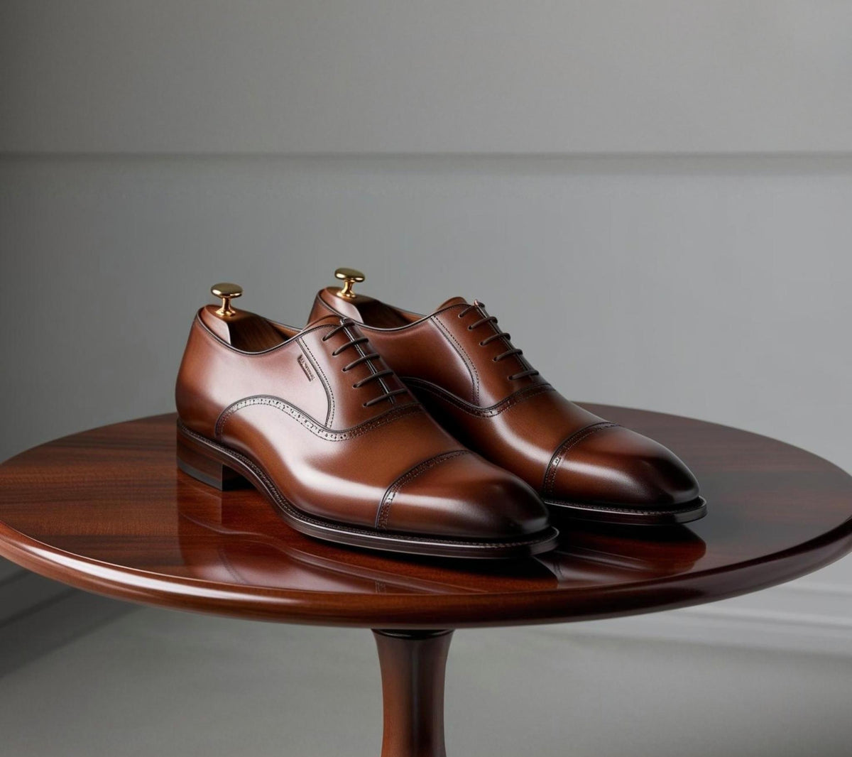 Cassian Obsidian: Classic Tan Leather Formal Shoe