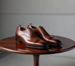 Cassian Obsidian: Classic Tan Leather Formal Shoe