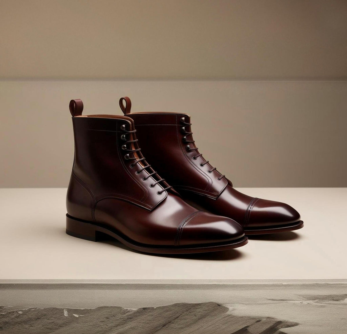 Dominic Umber: Premium Brown Wingtip Oxford Lace-Up Boot