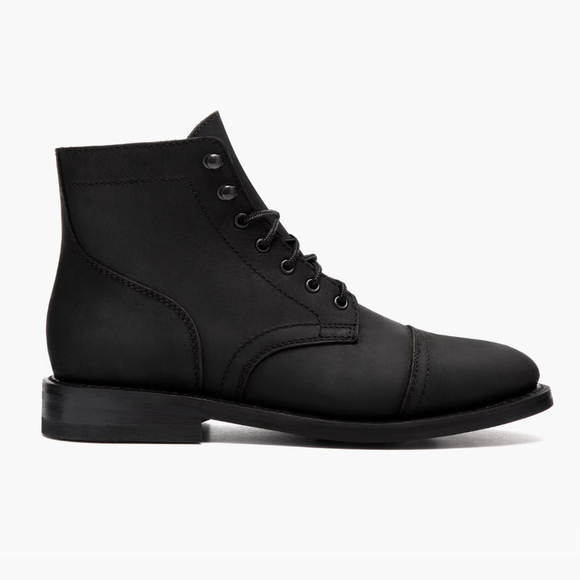 Lacing Up Style Black Matte Captain Boots for Everyday Adventures