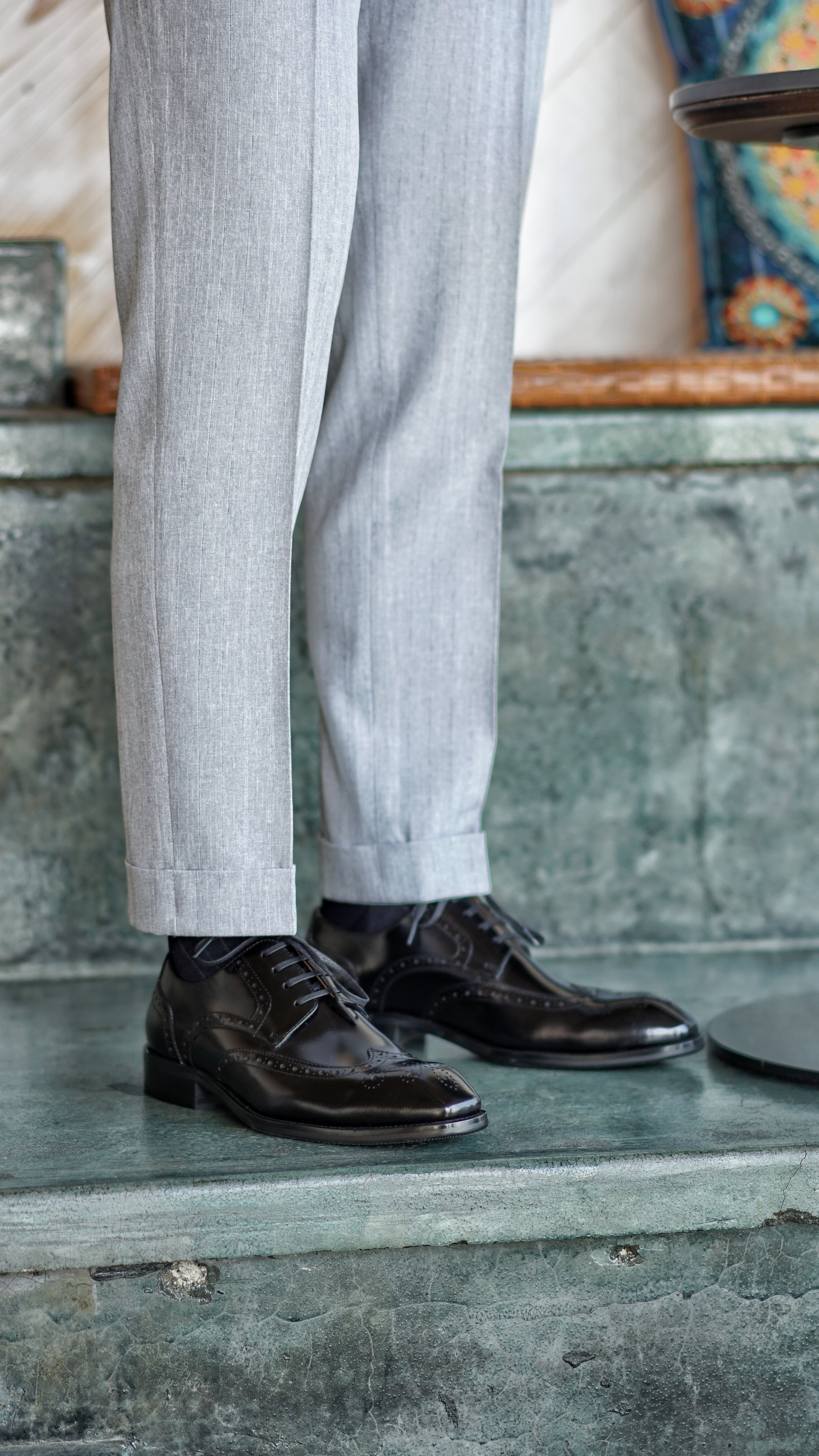 Artisan Crafted Wingtip Brogues in Black