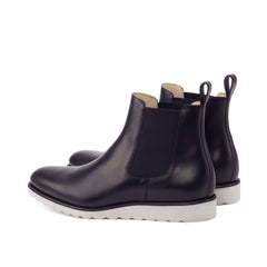 Black Chelsea Boots with White Soles