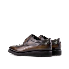 Brown Patina Longwing Derby Shoe