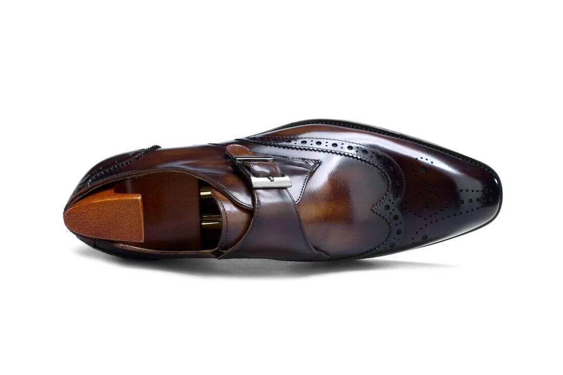 Brown Monk Strap Shoes by Burton