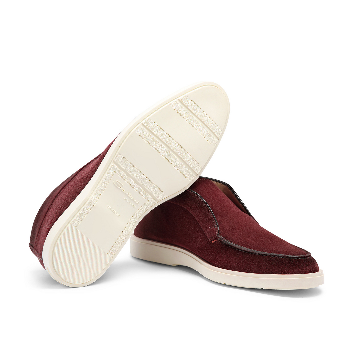 Men’s Burgundy Suede Moc-Toe Desert Boots For Men