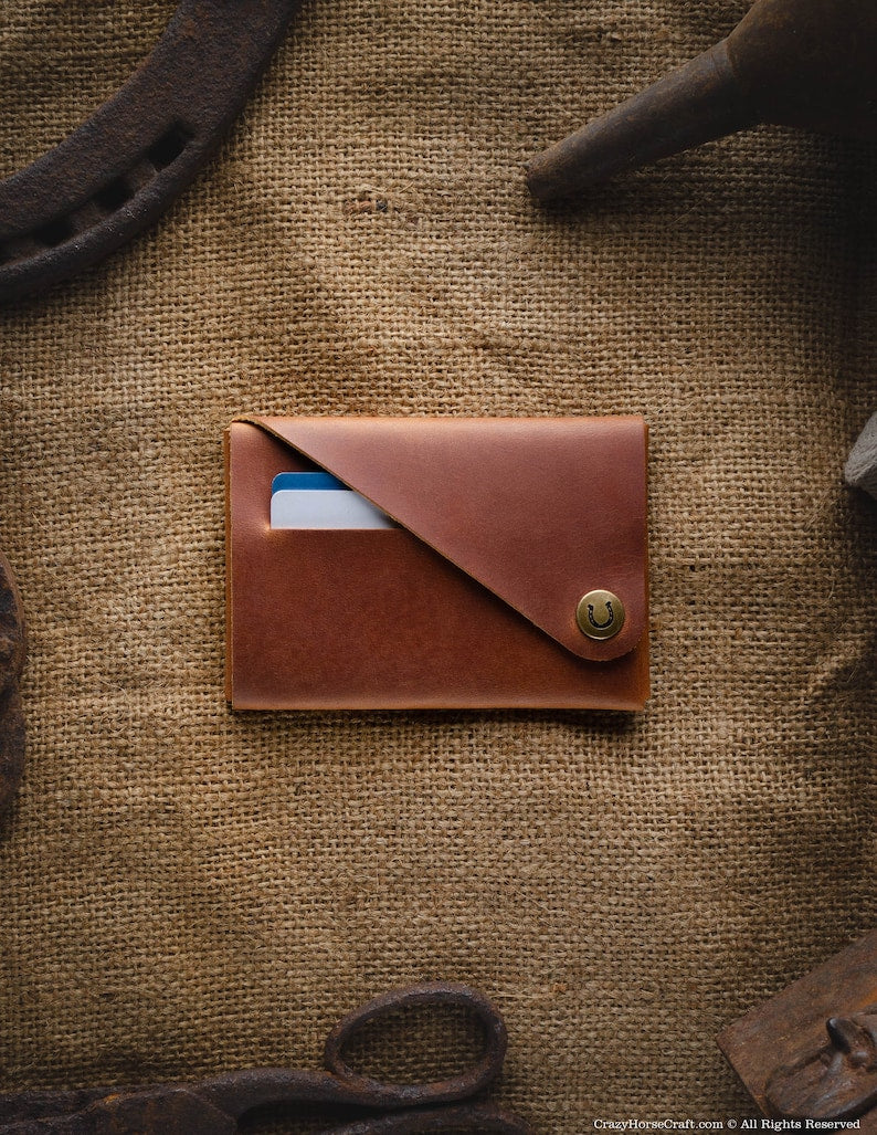 Leather minimalist wallet