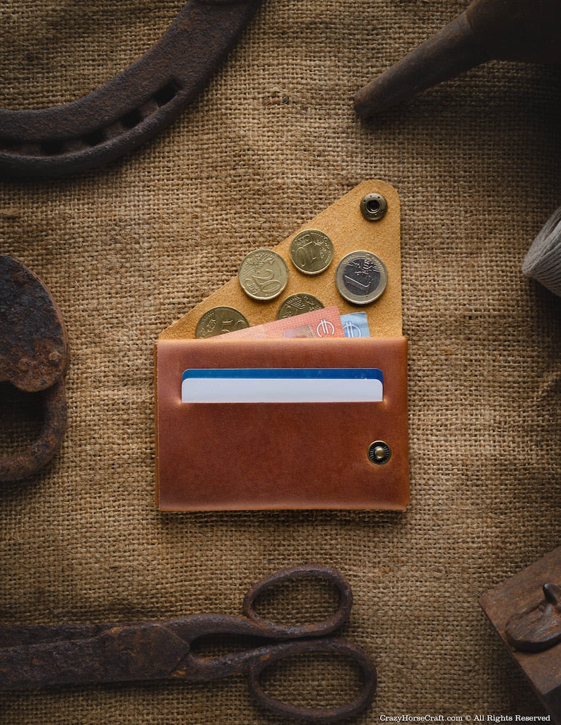 Leather minimalist wallet