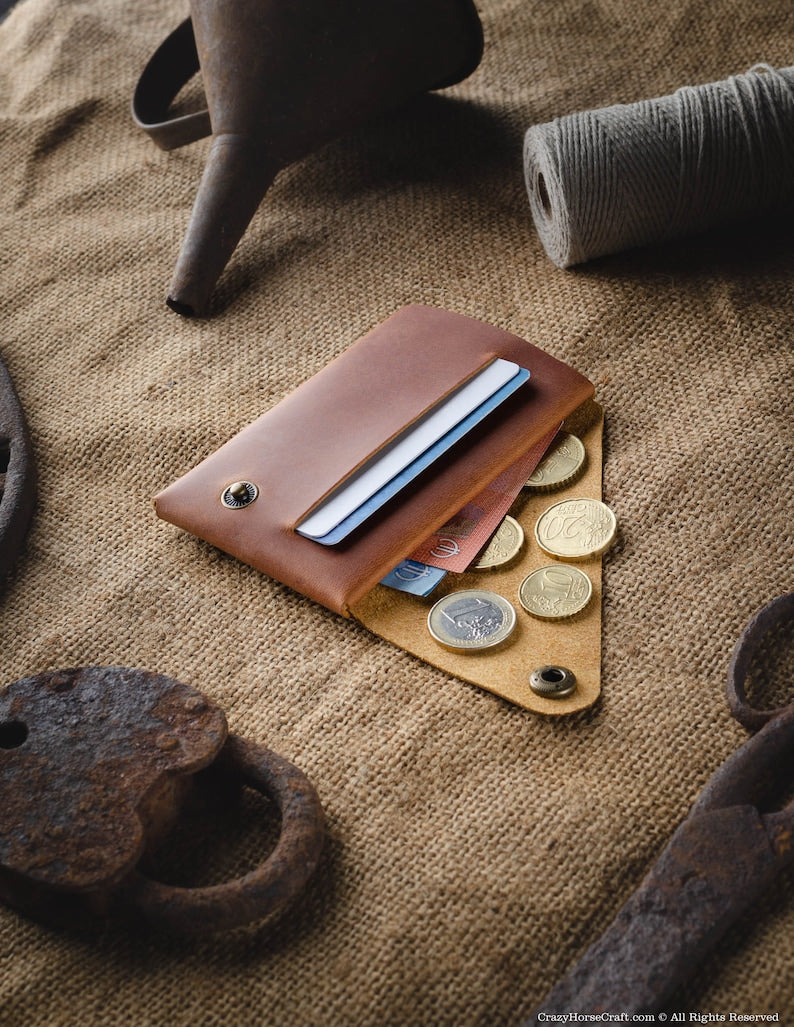 Leather minimalist wallet