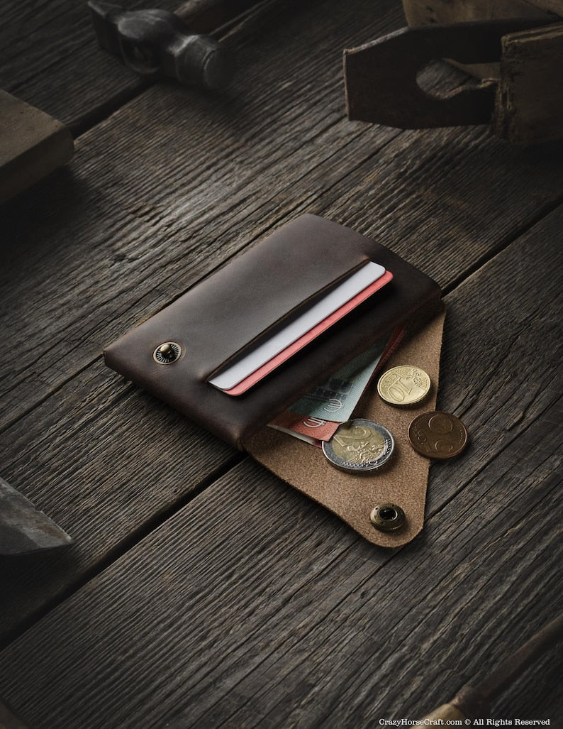 Leather minimalist wallet