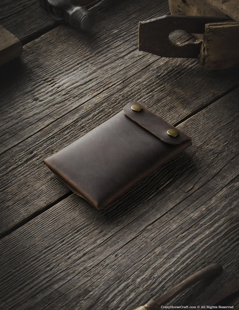 Leather minimalist wallet