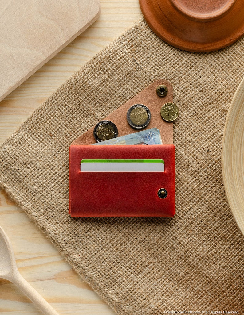 Leather minimalist wallet