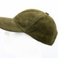 GREEN Suede Leather Baseball Cap