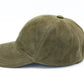 GREEN Suede Leather Baseball Cap