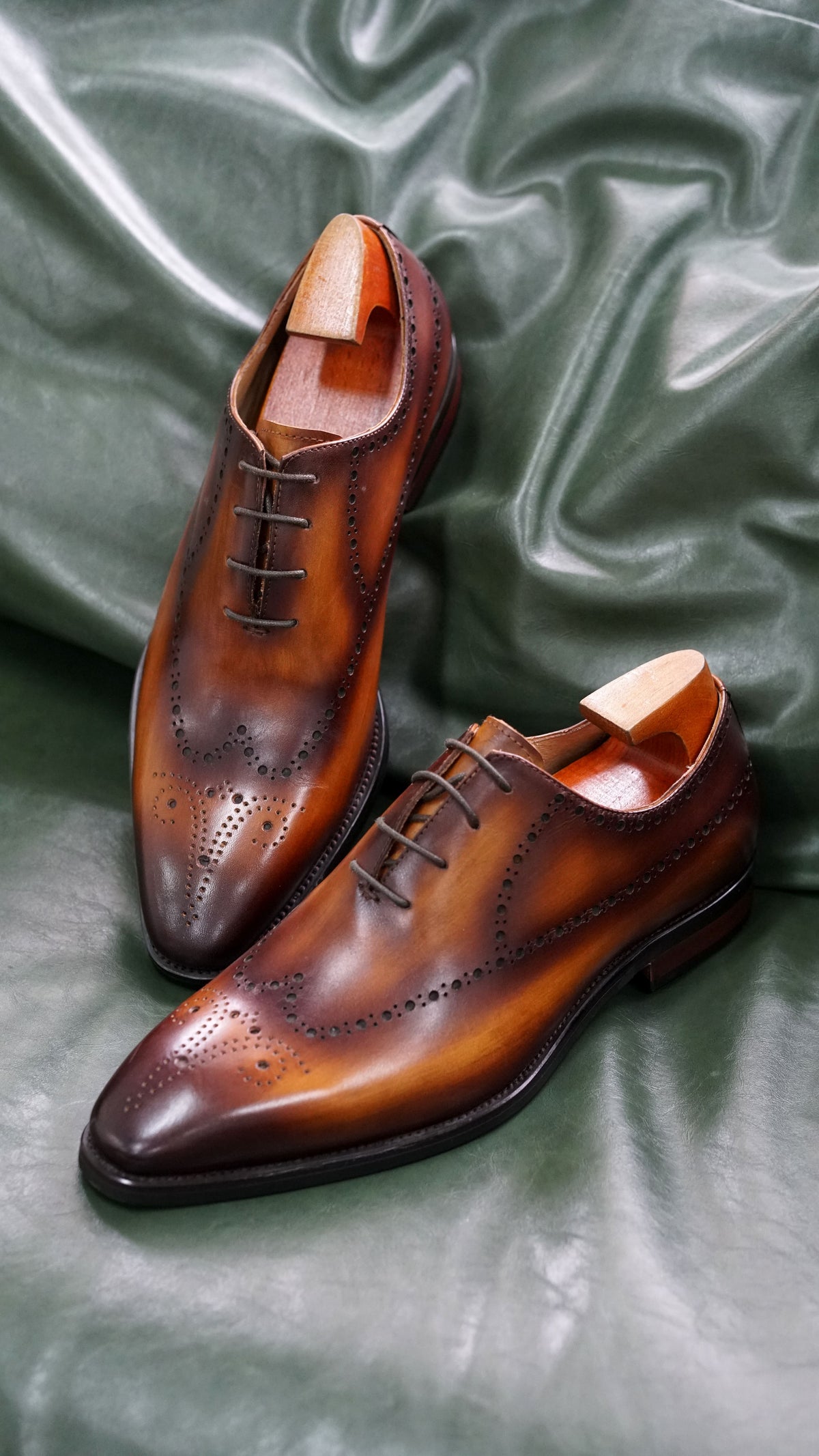 Cognac Brogue Dress Shoes