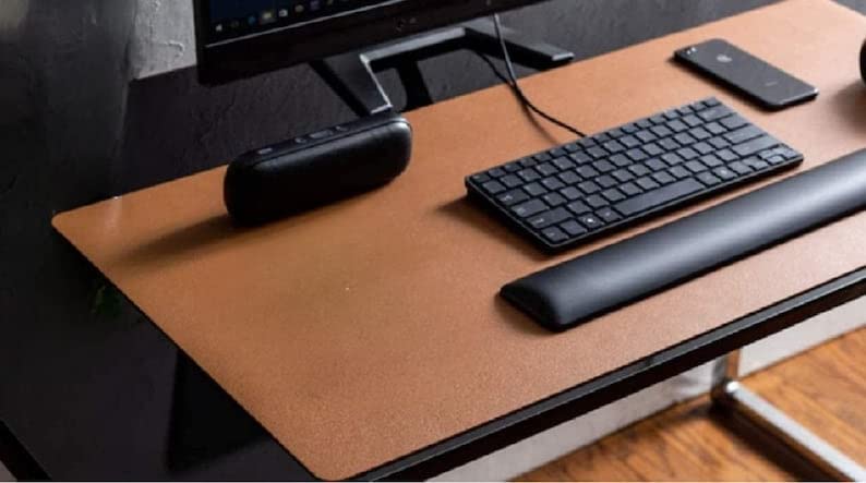 Tan Leather Desk Pad